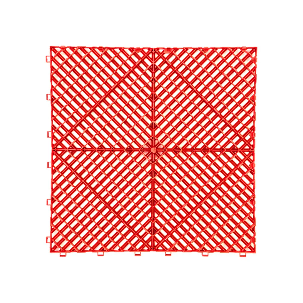1.8 cm garage floor tiles red