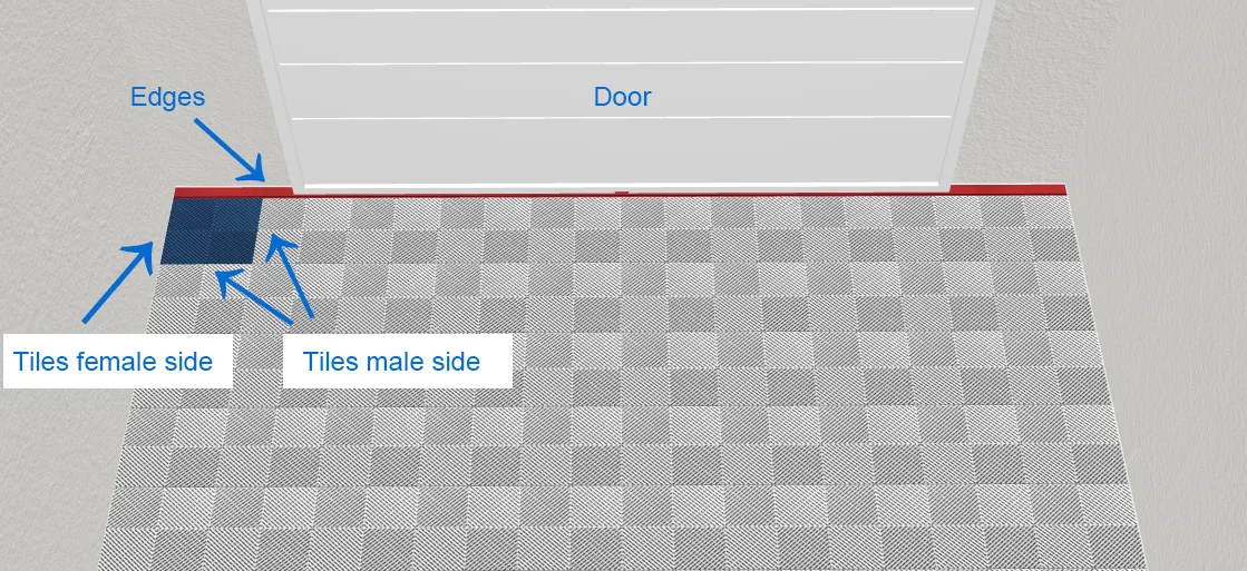 installation guidance of interlocking tiles 2